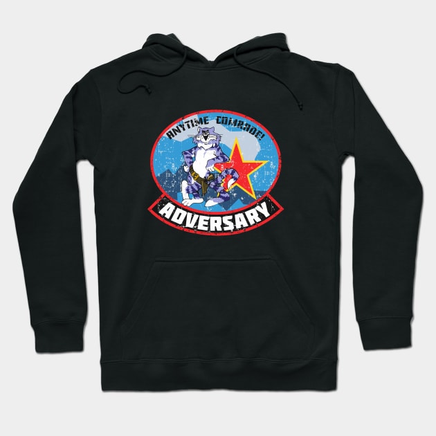 Grumman F-14 Tomcat - Adversary Anytime Comrade! - Grunge Style Hoodie by TomcatGypsy